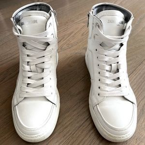 Zadig and Volatire hightop leather sneakers